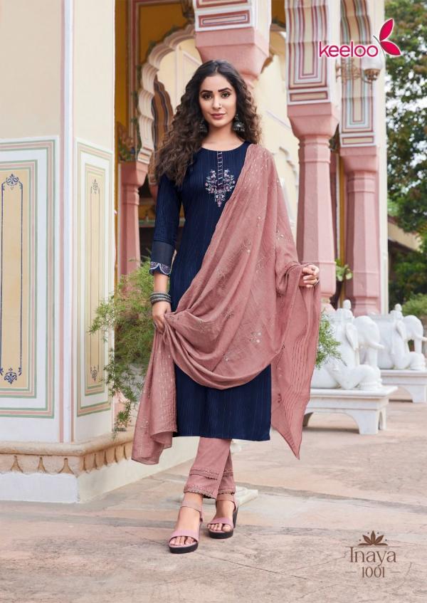 Keeloo Inaya 1 Festive Wear Kurti Pant With Dupatta Collection